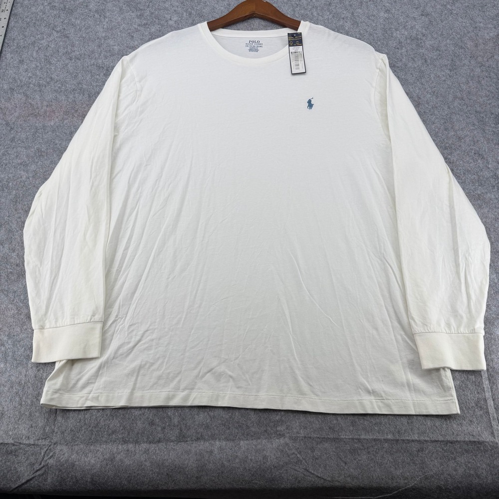 Polo Ralph Lauren Mens XXL White Long Sleeve T-Shirt Classic Fit NWT 71067146700